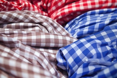 close-up shot of sleepwear fabrics texture and pattern, created with generative aiの素材