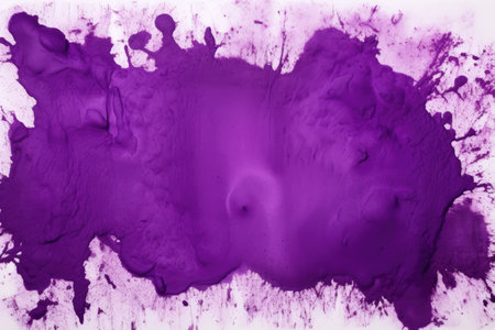 concentrated blot of dark purple watercolor against a light backdrop, created with generative aiの素材