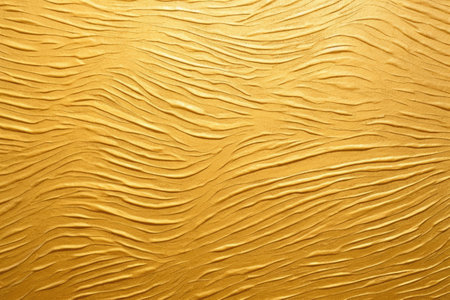 gold foil surface decorated with abstract linear shapes, created with generative aiの素材
