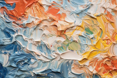 thick, heavy oil paint texture on canvas, created with generative aiの素材