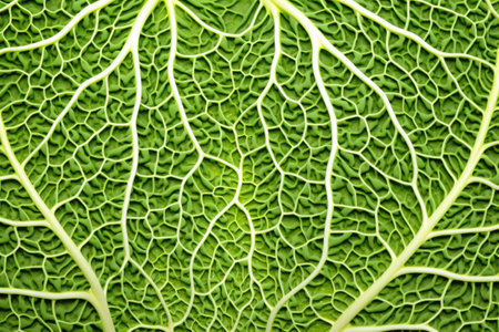 patterns of swirls in a cabbage cut horizontally, created with generative aiの素材