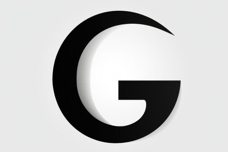letter g, stencil, on white background, created with generative aiの素材