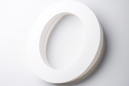 letter o, paper cut-out style, on white background, created with generative aiの素材