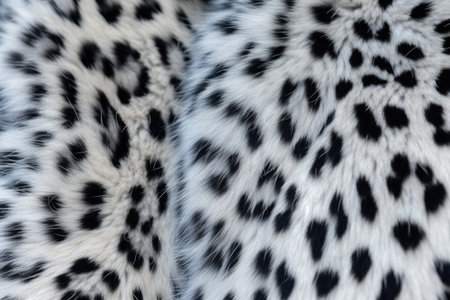 close-up of a snow leopards fur pattern in natural light, created with generative aiの素材