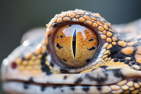 close-up of leopard geckos eye and scalesの素材