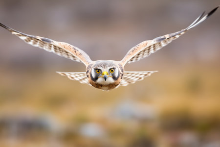 merlin with a fierce expression during flightの素材