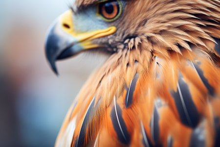 feather details of a golden eagle in natural lightの素材