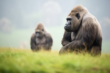 mist accentuating silverbacks regal postureの素材