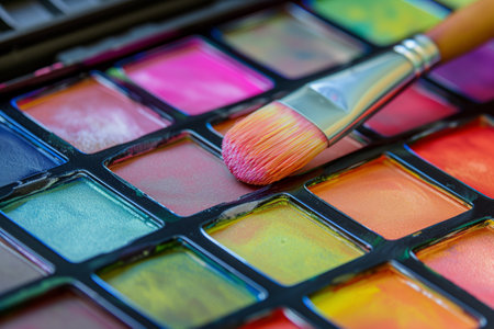 palette with perfectly organized color gradients and brushの素材