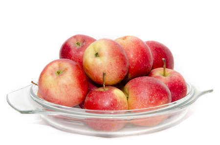 apples on white backgroundの写真素材