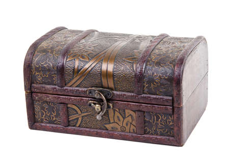 Jewelry Box on White Backgroundの写真素材