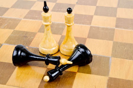 victory in chessの写真素材