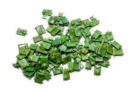 Components for electronic devices. capacitor isolatedの写真素材