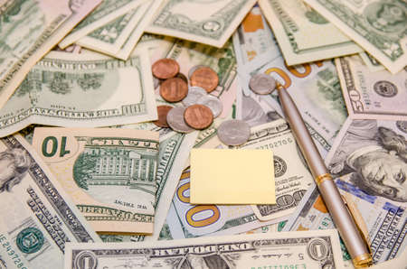 different dollar as backgroundの写真素材