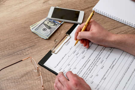 Businessman signing the contract