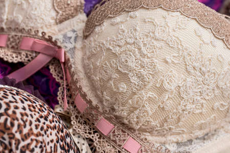 Detail of beige stylish braの写真素材