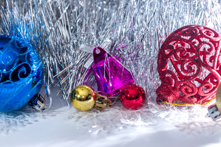 Christmas balls for a christmas backgroundの写真素材