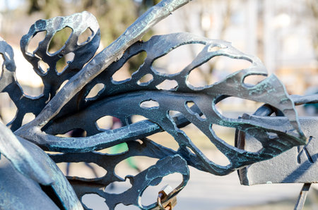 Metal fence ornament elementの写真素材