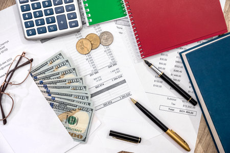 The concept of planning and saving own budget.の写真素材