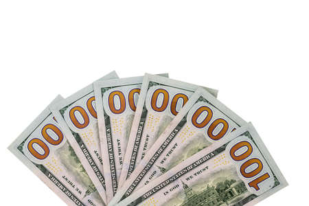 banknotes are isolated on a white background