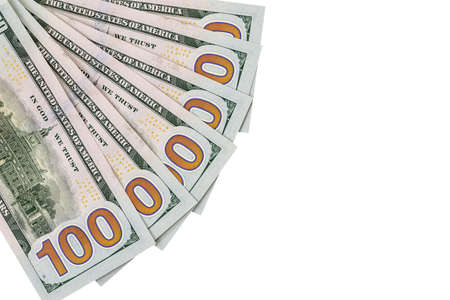 banknotes are isolated on a white background