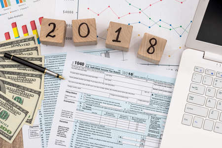 Tax payment 2018, preparation for 1040 form filling