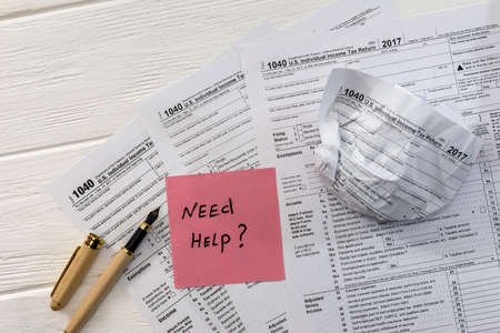 Individual tax form with 'need help' text