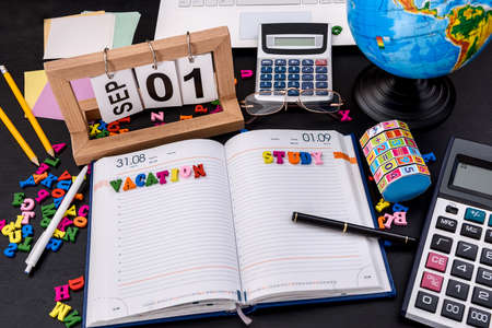 Back to school, September 1st, studying toolsの写真素材