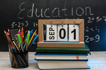 School theme. Back to school concept. Beginning of education.