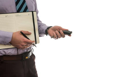 businessman gives car keys to car isolated on white background