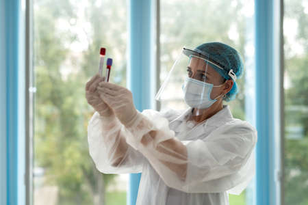 medical worker testing patient