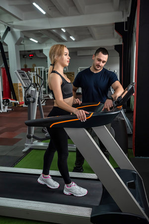 The young lady came to the gym to get in shape and get rid of cellulite to a qualified trainer. The...