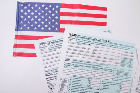 tax forms are not carefully arranged in the workplace in the office. The concept of tax forms