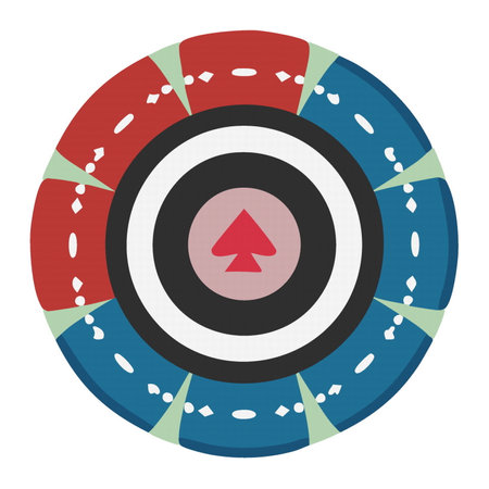 cartoon single poker chip for casino game icon vector illustration 10 epsのイラスト素材