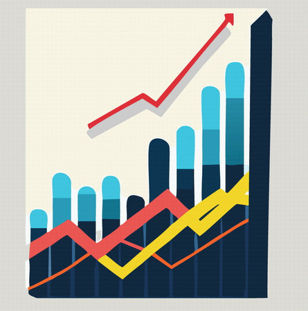 Business graph and chart vector diagram report illustration 10 epsのイラスト素材