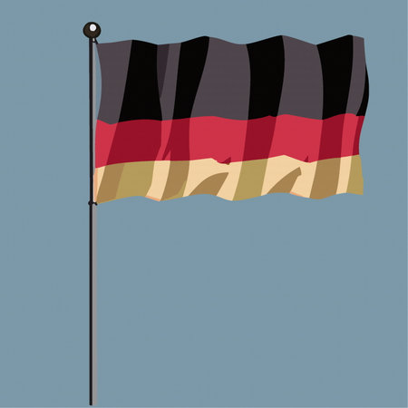 Federal Republic of Germany waving flag  illustration vector 10 epsのイラスト素材