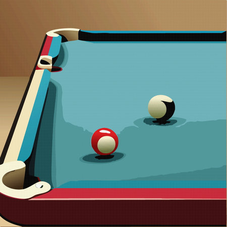 billiard table with balls vector illustration sport conceptのイラスト素材