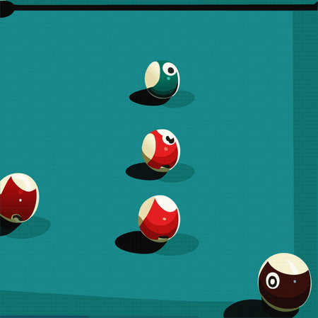 billiard table with balls vector illustration sport conceptのイラスト素材