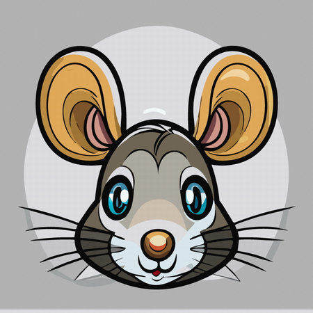 cartoon cute mouse animal Illustration  vector 10 epsのイラスト素材