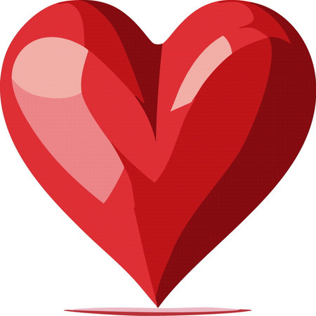 Happy Valentine's Day birthday realistic red heart isolated Vector illustration 10 epsのイラスト素材