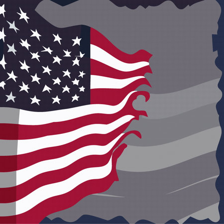 Flag of USA United States Illustration vector 10 epsのイラスト素材