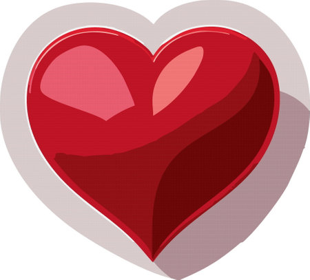 Happy Valentine's Day birthday realistic red heart isolated Vector illustration 10 epsのイラスト素材