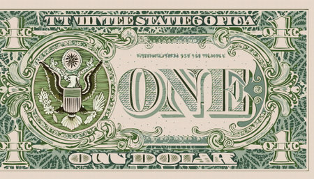 USD one dollar bill Bucks. Finance concept.  vector illustrationsのイラスト素材