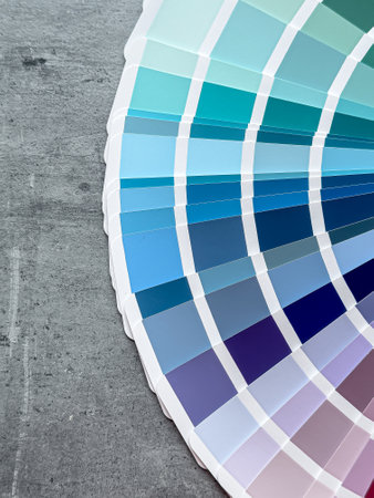 Catalog of color samples for printing industry or design. Colour swatches book.  Paint selection catalogの写真素材