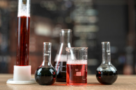 Nobody, laboratory experiments with  different sizes flasks with