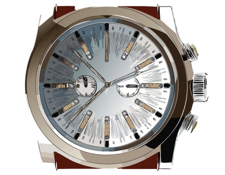 watch clock chronograph luxury for men isolated background vector illustration.のイラスト素材