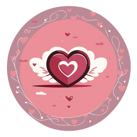 Valentine's day design, red heart. Vector heart shapes. Romantic backgroundのイラスト素材