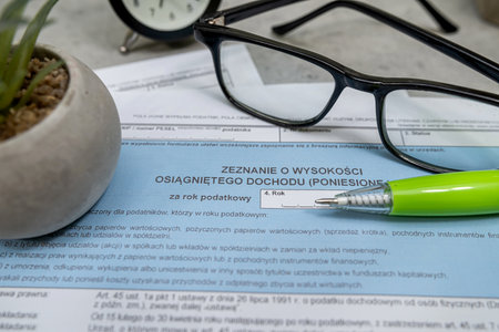 Income tax settlement Polish tax forms PIT-38 PIT 37 declaration of income a