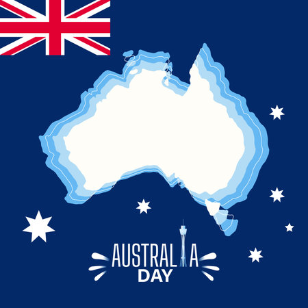 Australia day design, vector illustration eps 10. Happy Australia day background.のイラスト素材