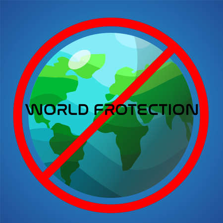the earth put up a shield against the corona virus using a trending vector maskのイラスト素材